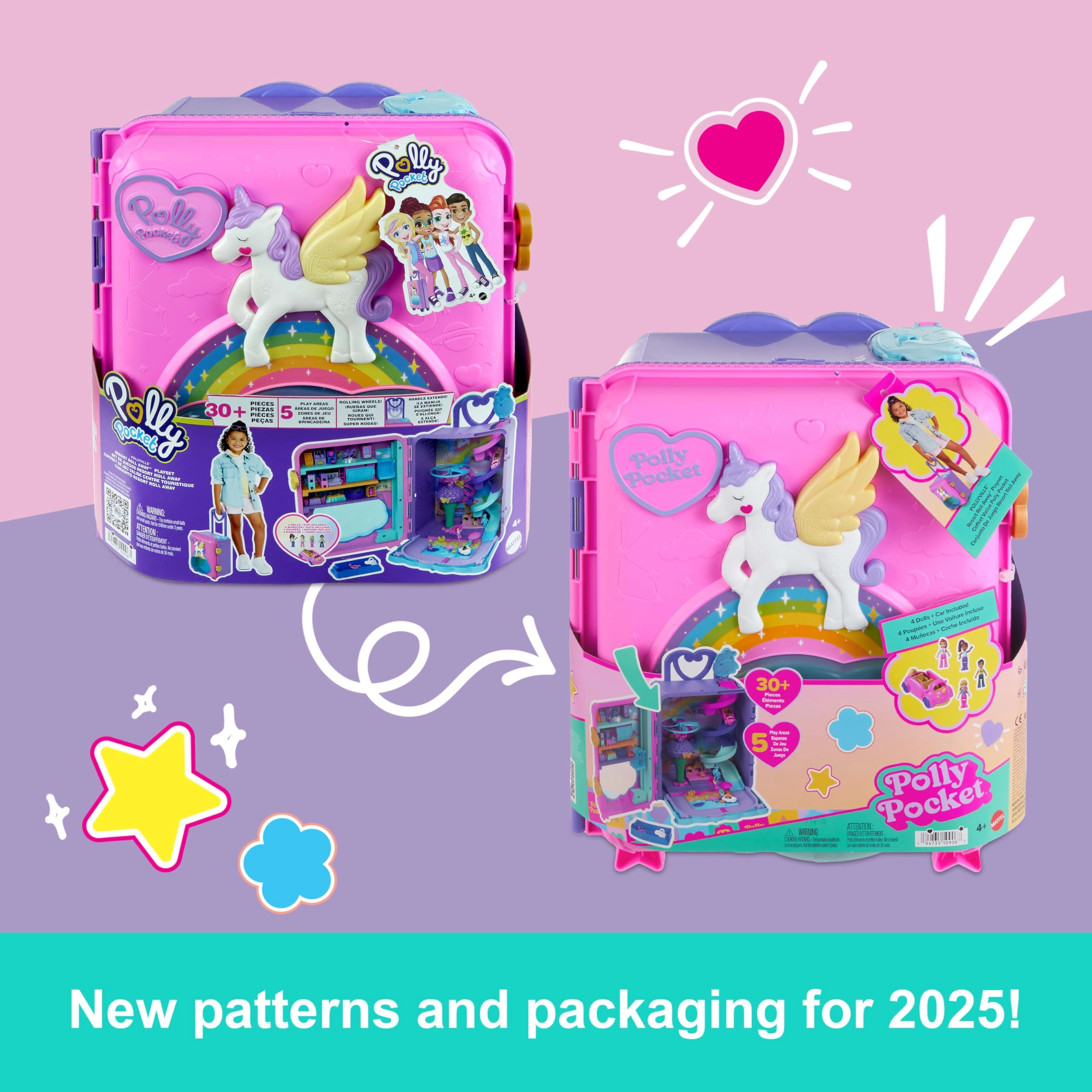 Polly Doll - 3-inch + Lila Doll + Shani Doll + Nicolas Wells Doll Ages 4+