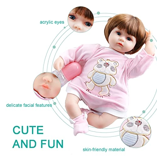 Reborn Baby Doll - 16.5 Inch Vinyl Toddler Girl