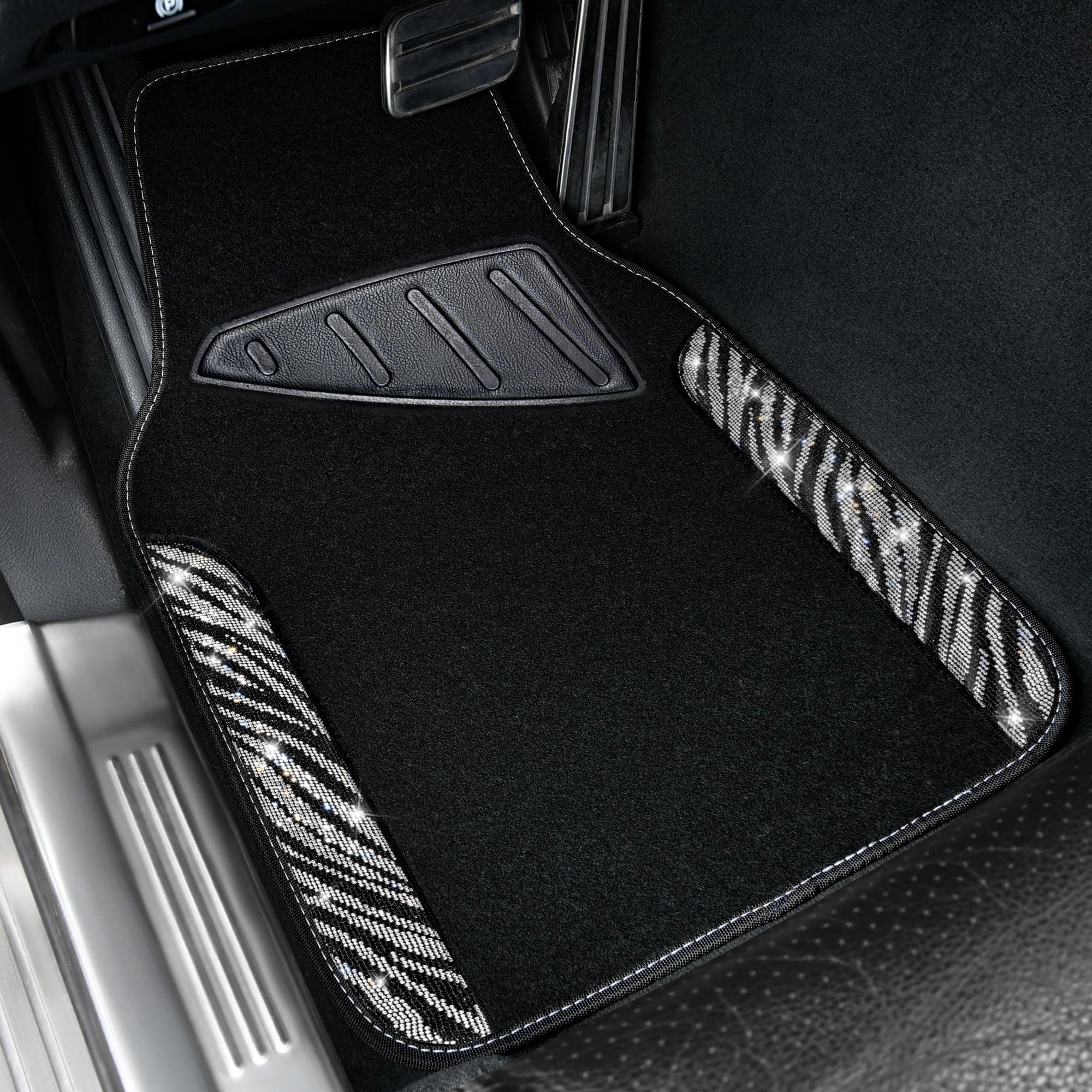Bling Diamond Car Mats - 4.0 Count Universal Fit