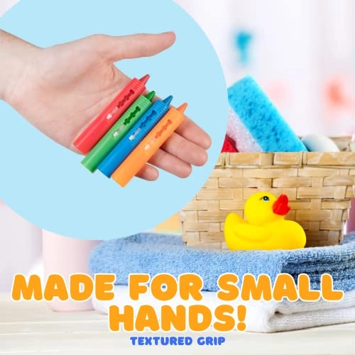 Bath Crayons - Set of 12 Mesh Bag Non-Toxic