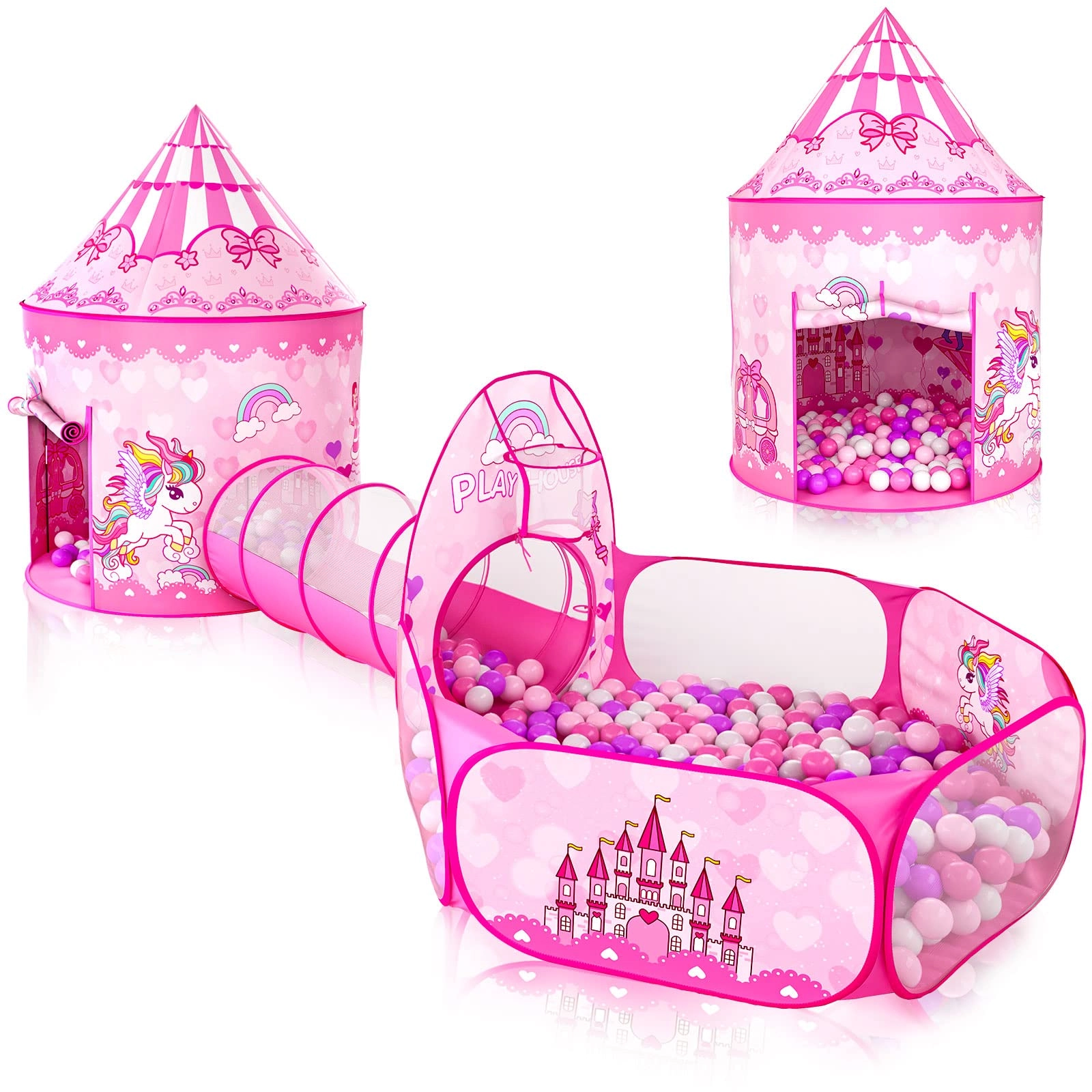 3pc Kids Play Tent
