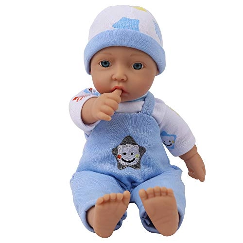 Reborn baby doll - 10 inch Handmade cloth body Blue