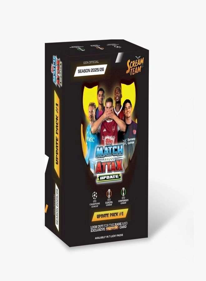 Topps UEFA Champions League Match Attax Update Collection 2025 - Scream Team Pack #1 63pcs