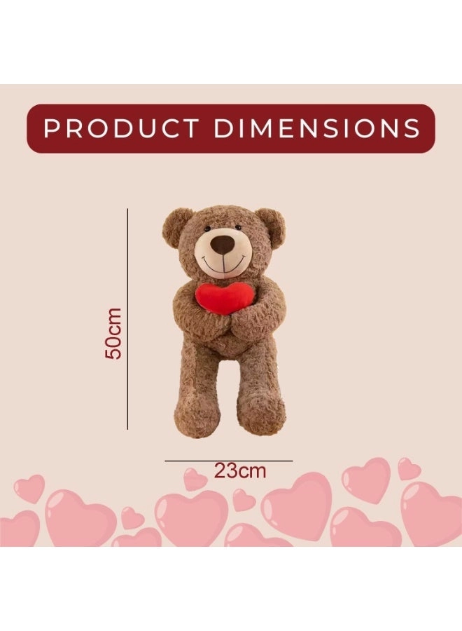 Teddy Bear Holding Red Heart - 50 cm