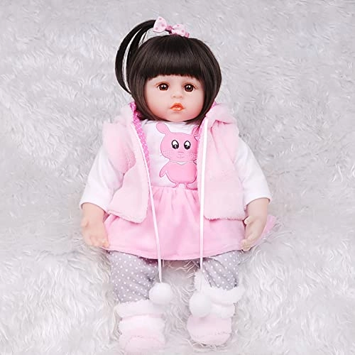 Rebirth Baby Doll - 48cm/58cm Silicone Limbs Cloth Body Panda Clothes Gift Set