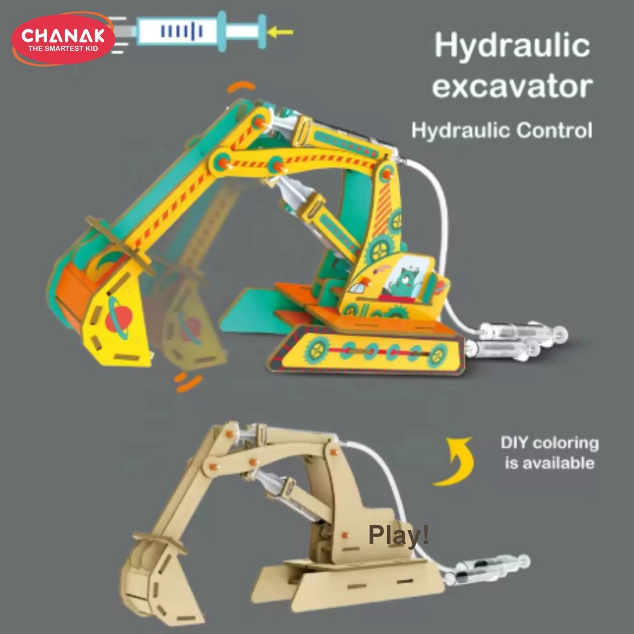 Hydraulic Machinery Steam DIY Kit Science Engineering - 8 years+