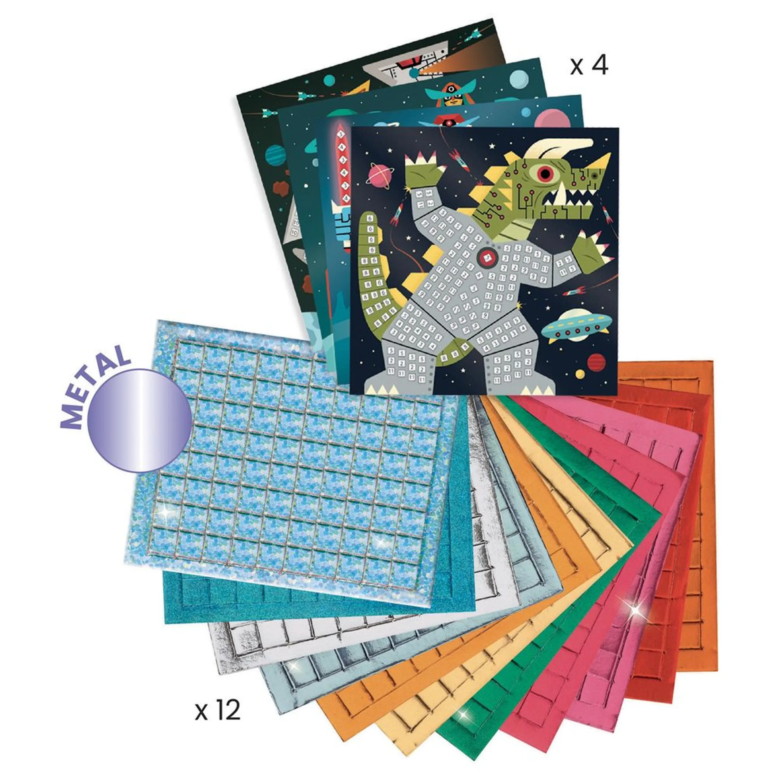 Space Battle Mosaic - 5 Years+ 20 x 20 cm