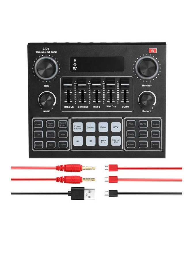 F009 - Professional Live Sound Card Wireless Bluetooth