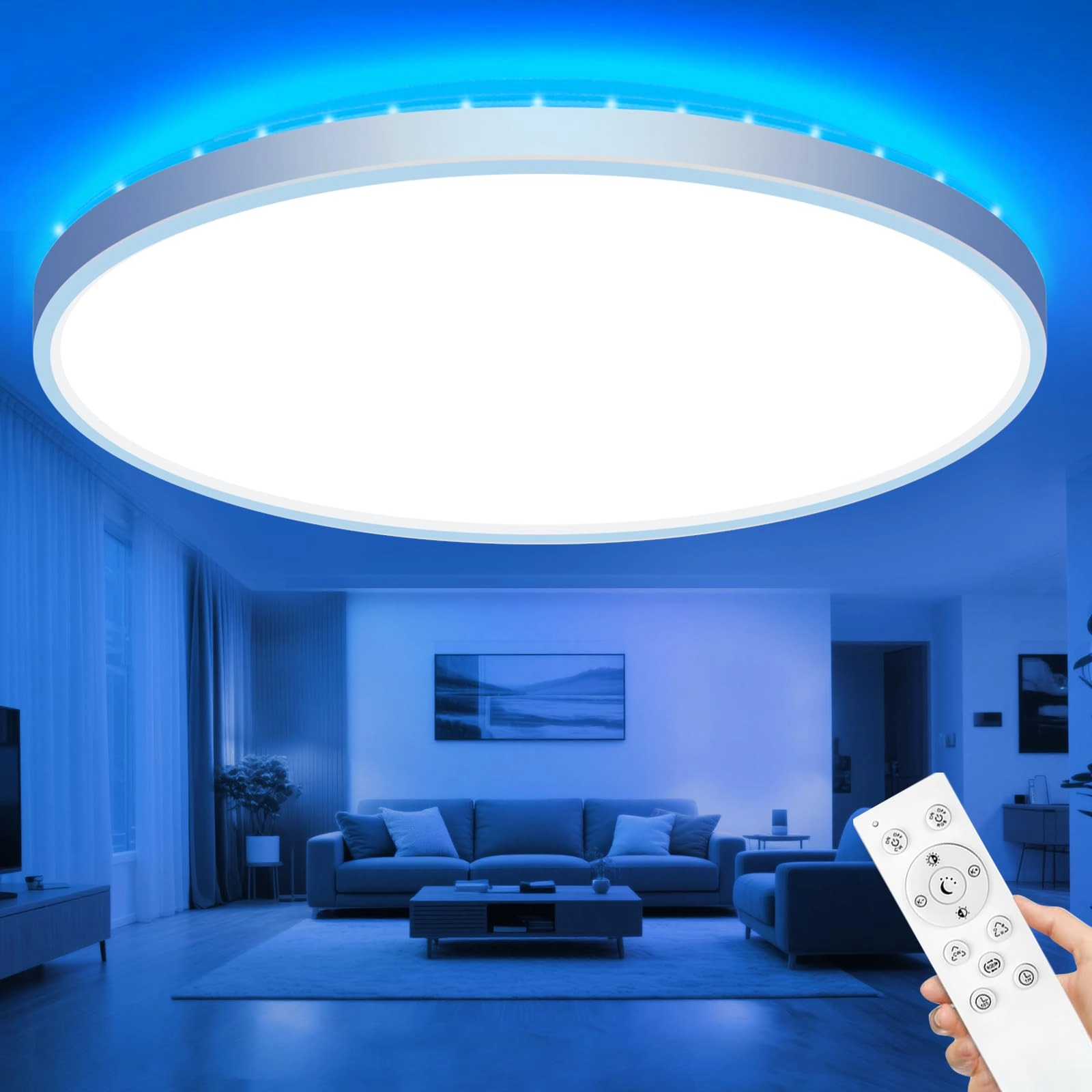 zemty 60CM Bathroom Lights Ceiling - 3000K-6500K Dimmable