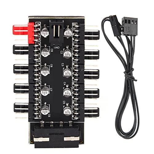 PC Chassis Fan Hub - Temperature Control 3pin/4pin