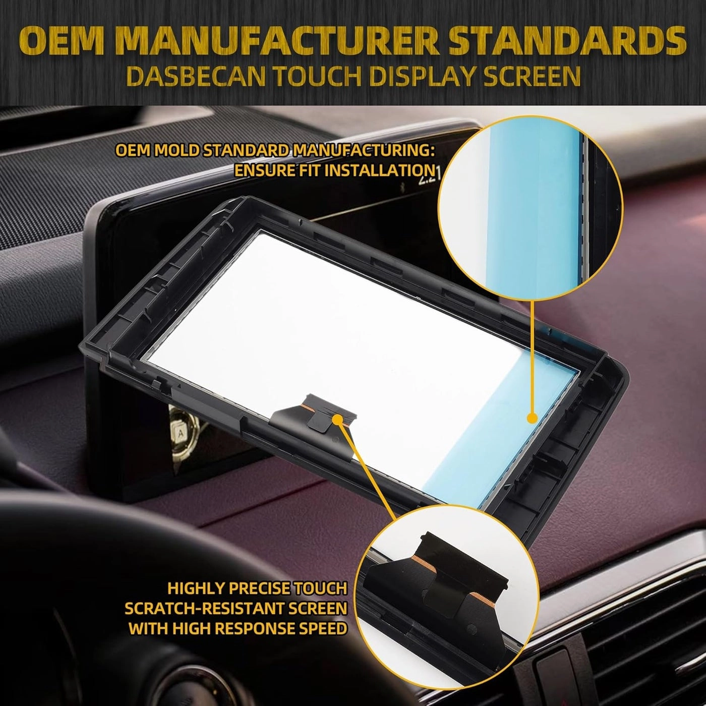 8" Touch Screen Glass - Mazda CX-9 2016-2018 clear