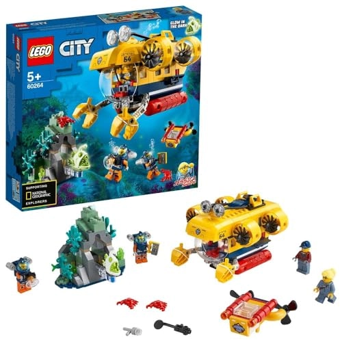 City Ocean Exploration Submarine (60264) - Underwater Drone 4 Minifigures