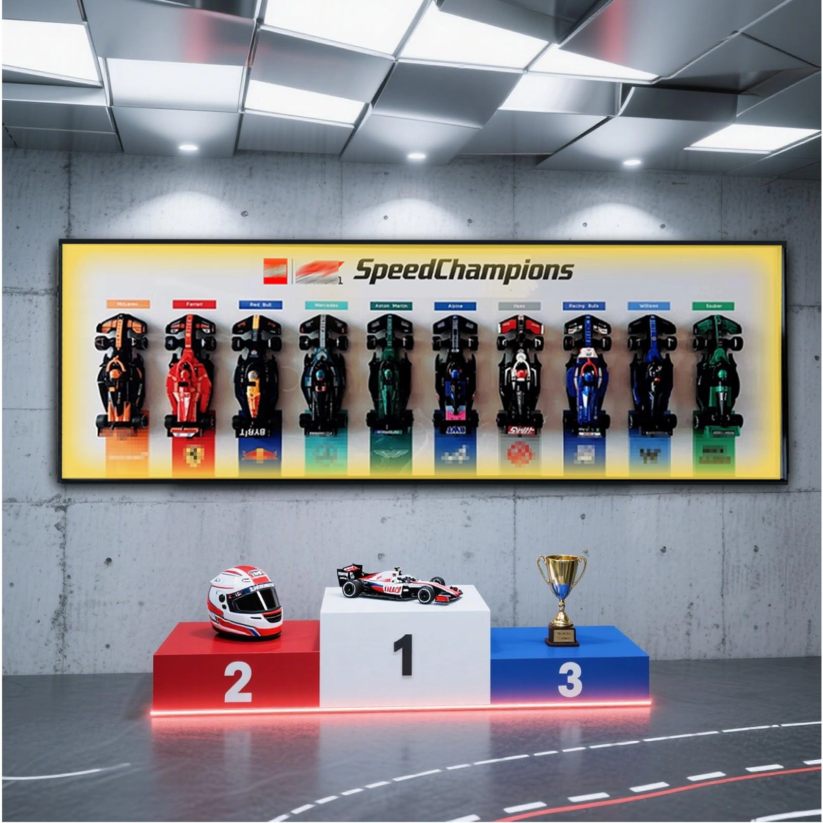 bodamailke Display Wall Plaque - Magnetic 50 x 80 cm With light-c