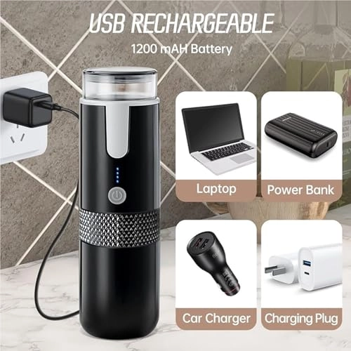 Portable Coffee Maker - 110ml capsules ground coffee