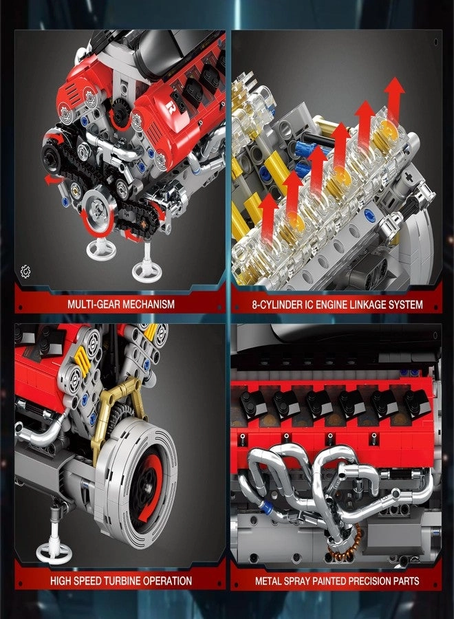 Erector Sets V12 Engine - 65° V-Angle with Motor