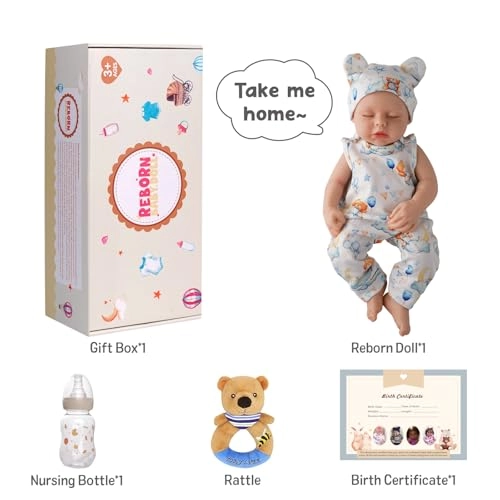 Lucy Reborn Baby Doll - 16Inch Silicone Poseable Smiling Ages 3+