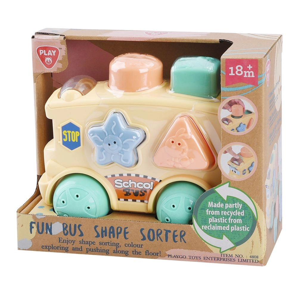 Fun Bus Shape Sorter - Suitable for ages 3 months and above.