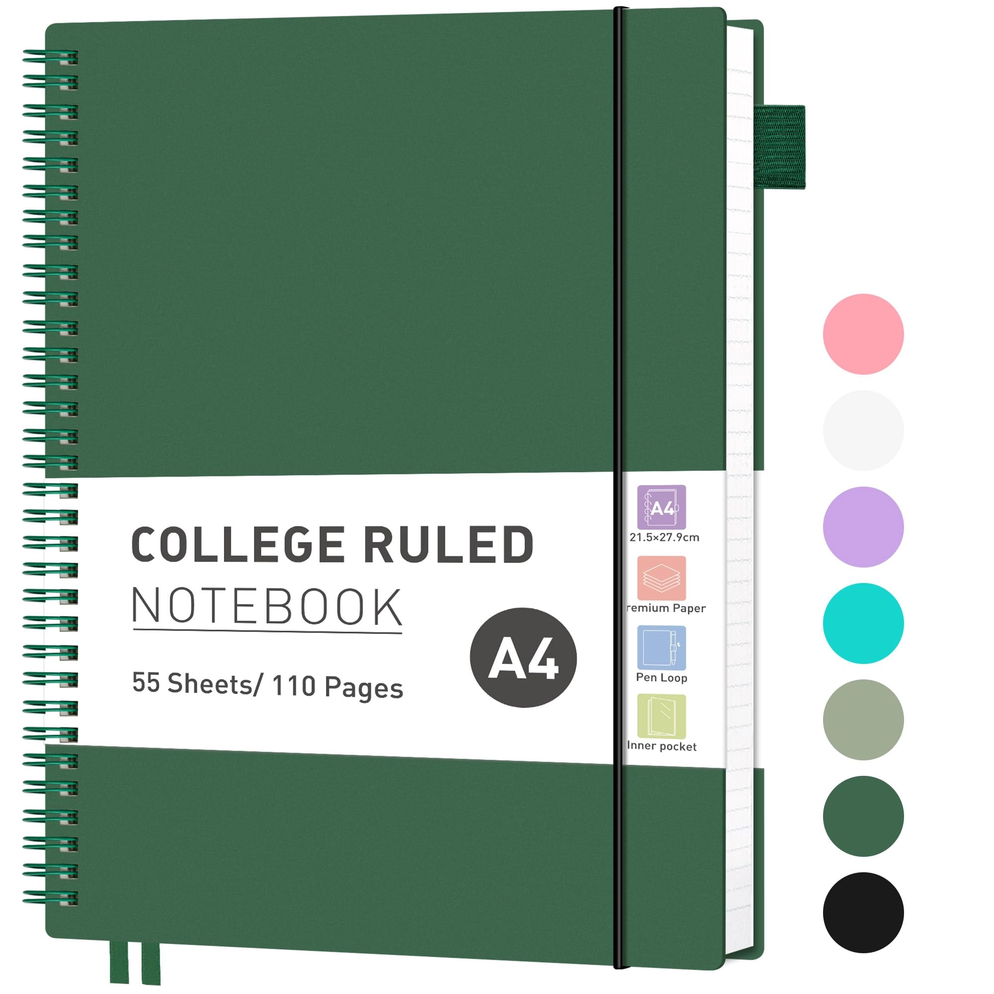 Notebook A4 Spiral - Lined 55 Sheets