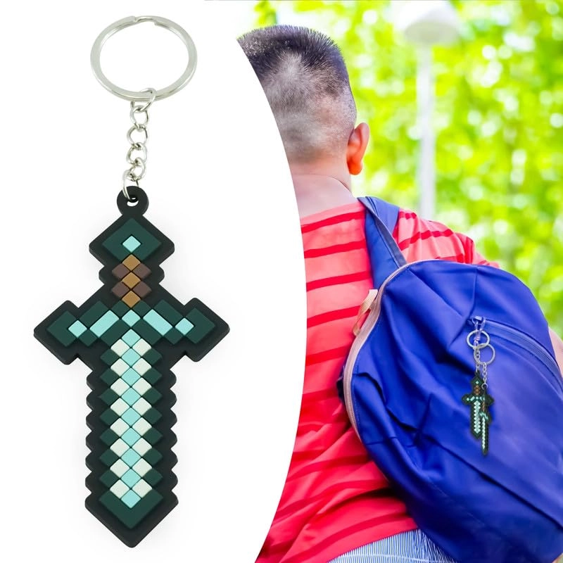 SRV Hub Mine-craft Sword Keychain (B0CZ77M88H)