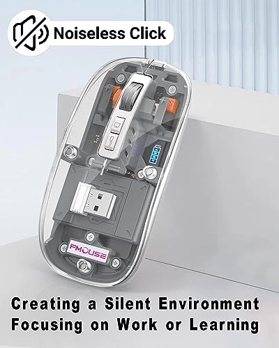 3 Mode Magnetic Ultra-Thin Mouse - Bluetooth USB