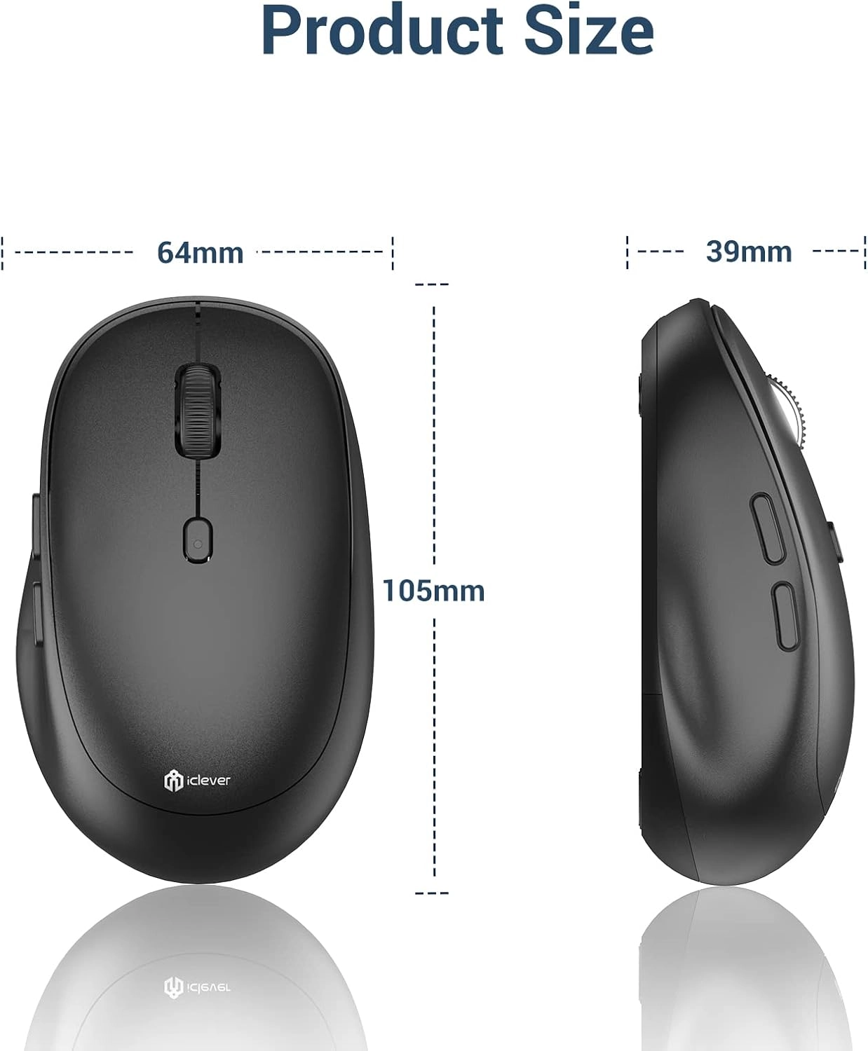MD165 Dual Mode Wireless Mouse - Bluetooth, USB