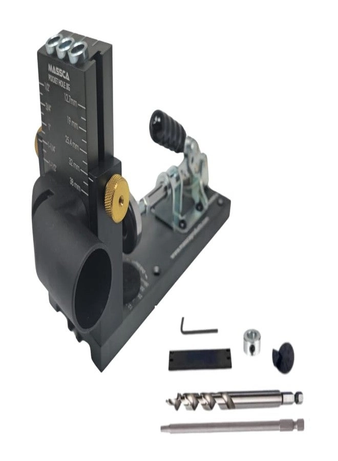 Massca Pocket Hole Jig Kit M1 - Adjustable Heavy Duty
