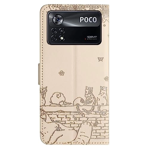 Cat Wallet Case Flip Cover for Xiaomi POCO X4 Pro 5G