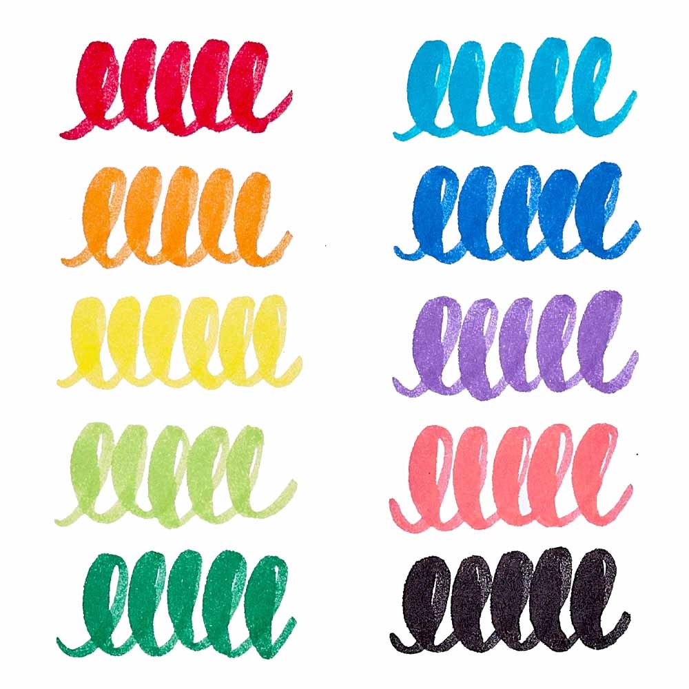 Big Bright Brush Markers - Set of 10