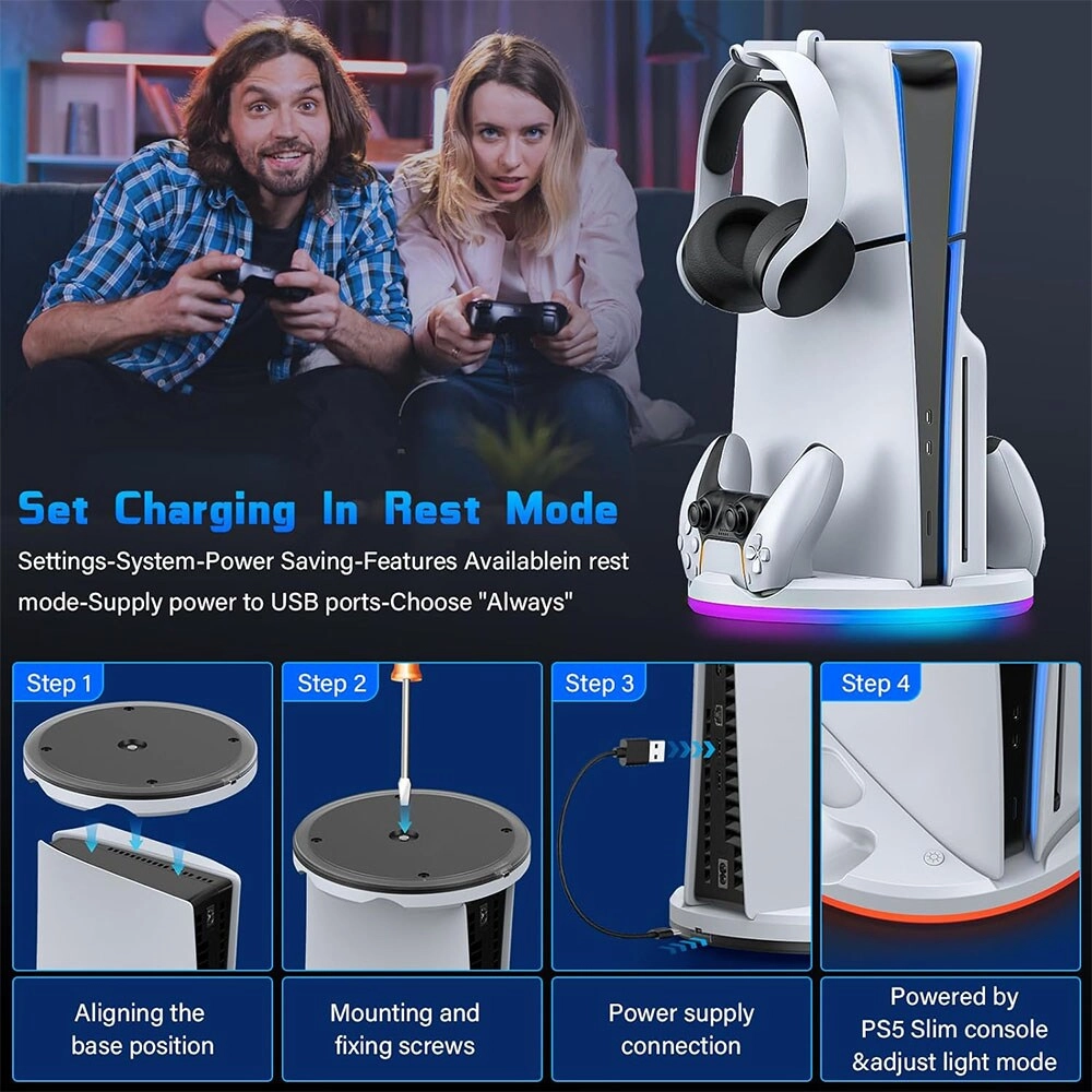 PS5 CHARGE BASE - RGB SLIM