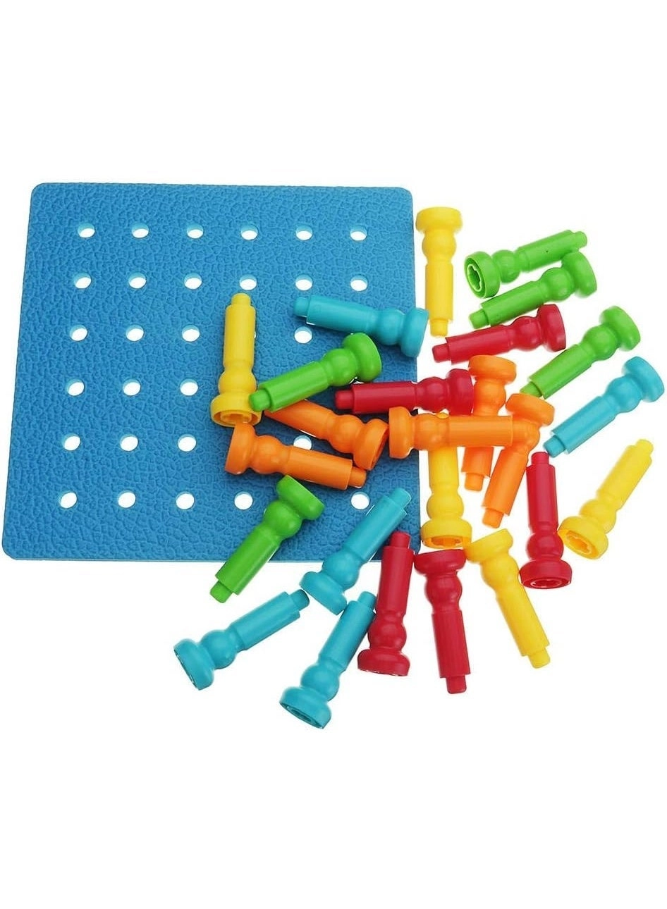 Bubble & Blocks Stacking Peg Board Set - 3 years+