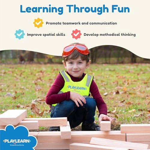 Foam Wooden Beam Building Blocks - 24 pcs