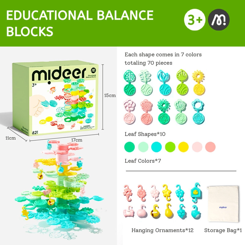 Floral Balancing Blocks - 82pcs
