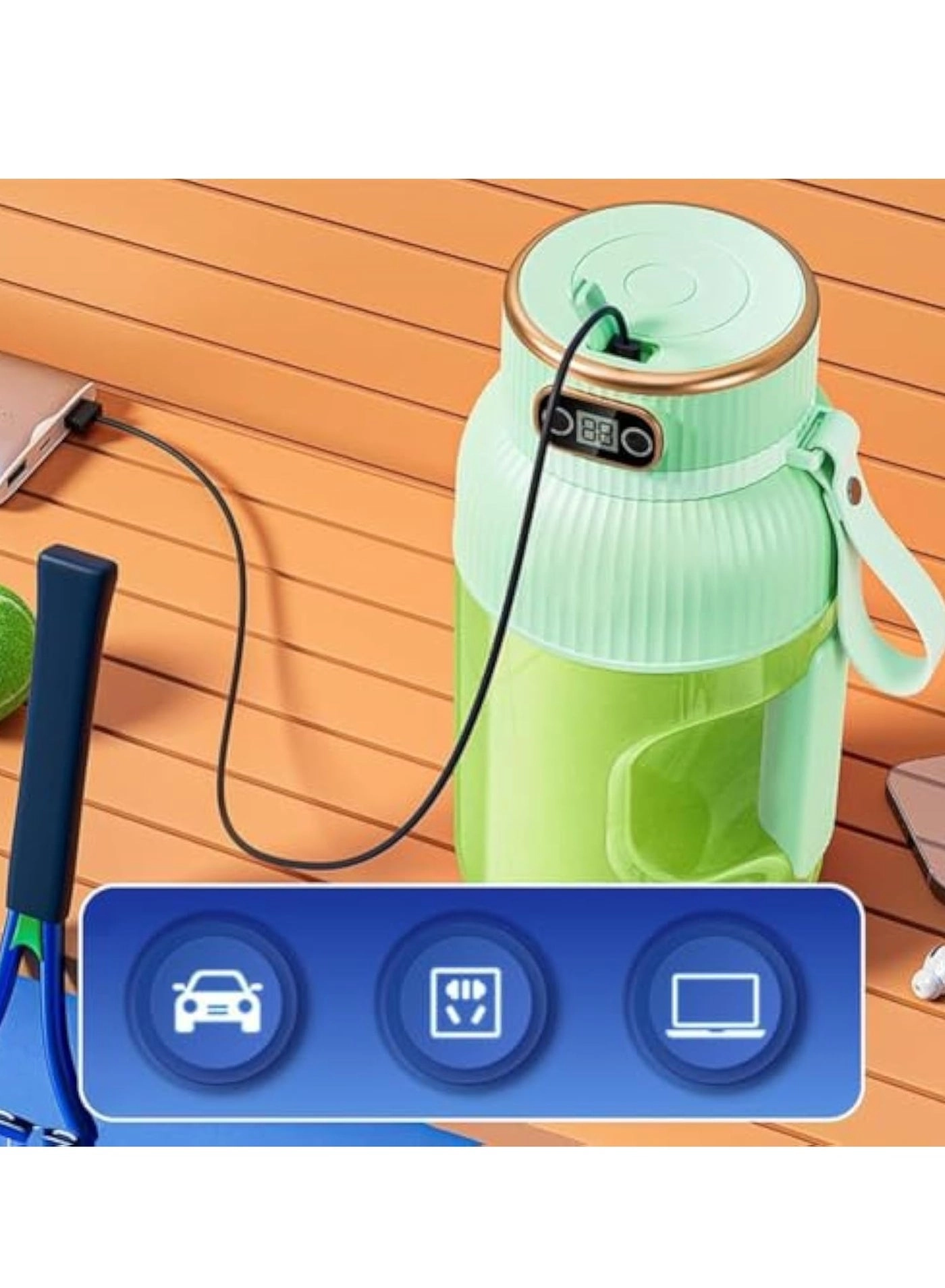 Portable Blender - Digital Display Type-C USB Rechargeable