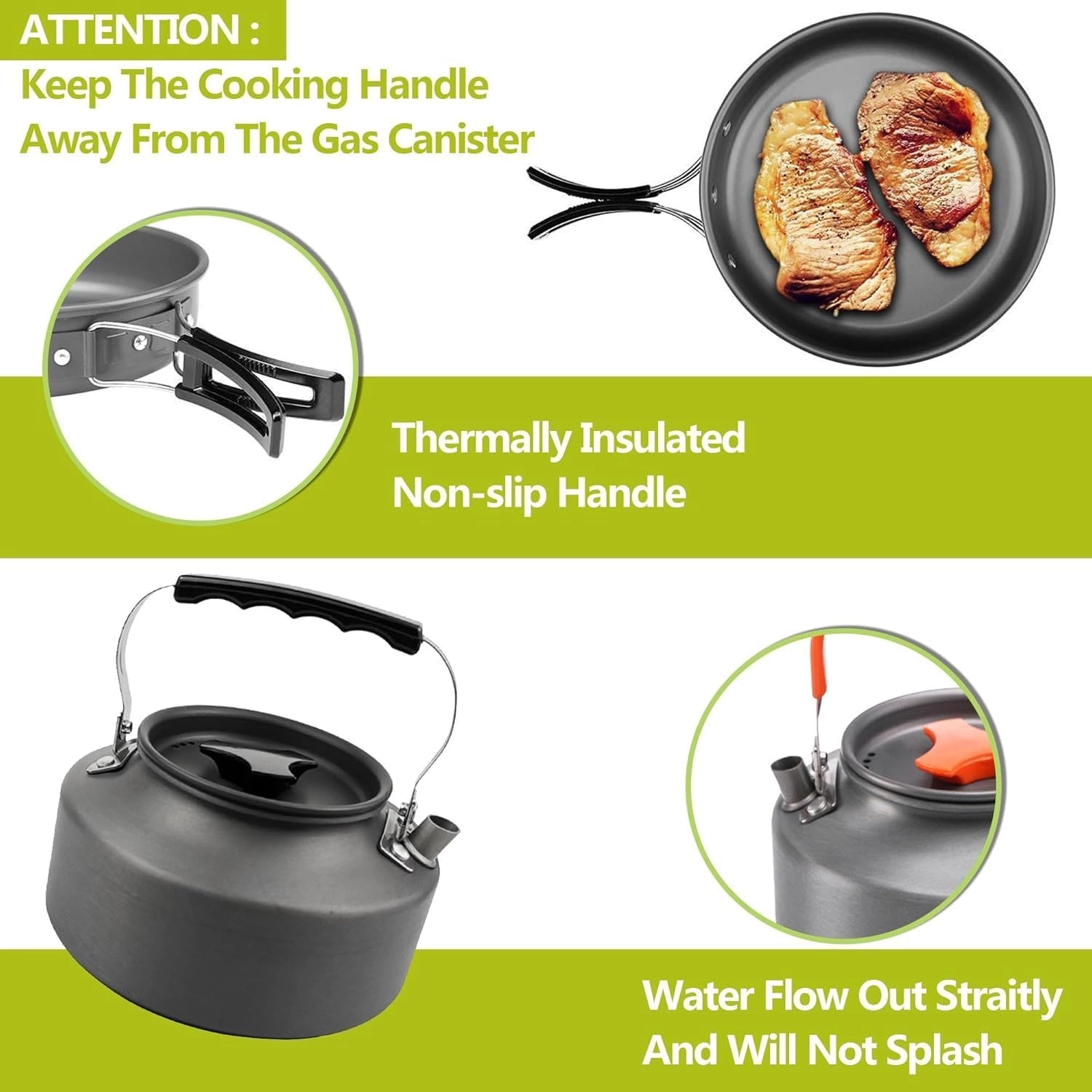Camping Cookware Mess Kit - 11-Piece
