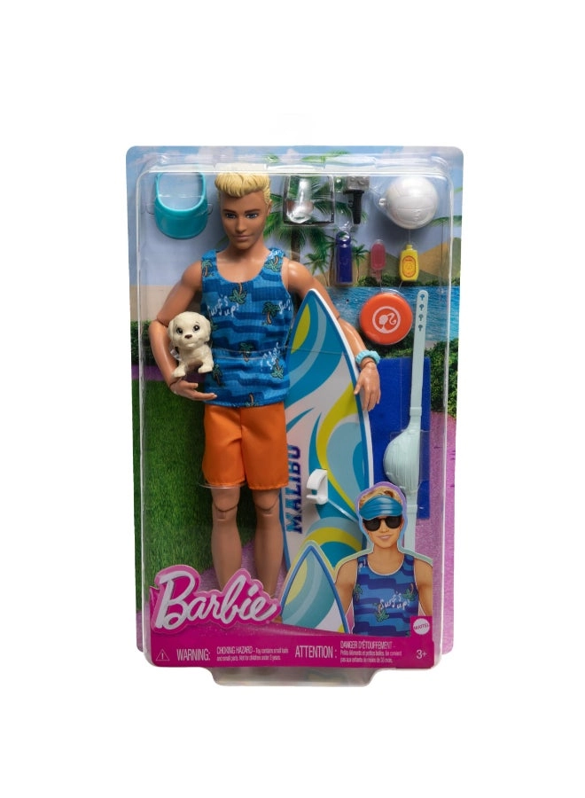 Ken Doll - Poseable Blonde Surfboard
