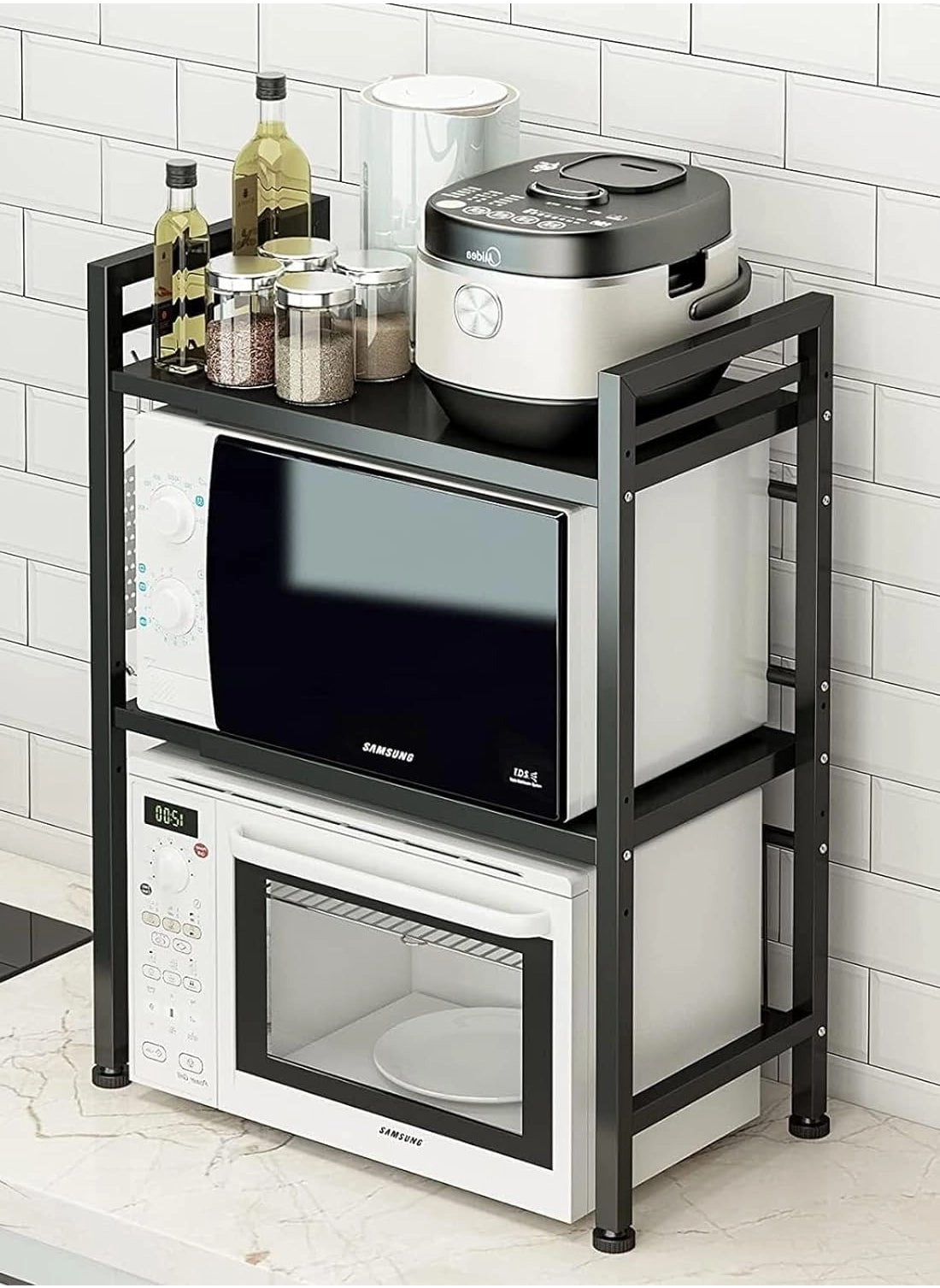 2-Tier Expandable Over the Microwave Oven Rack