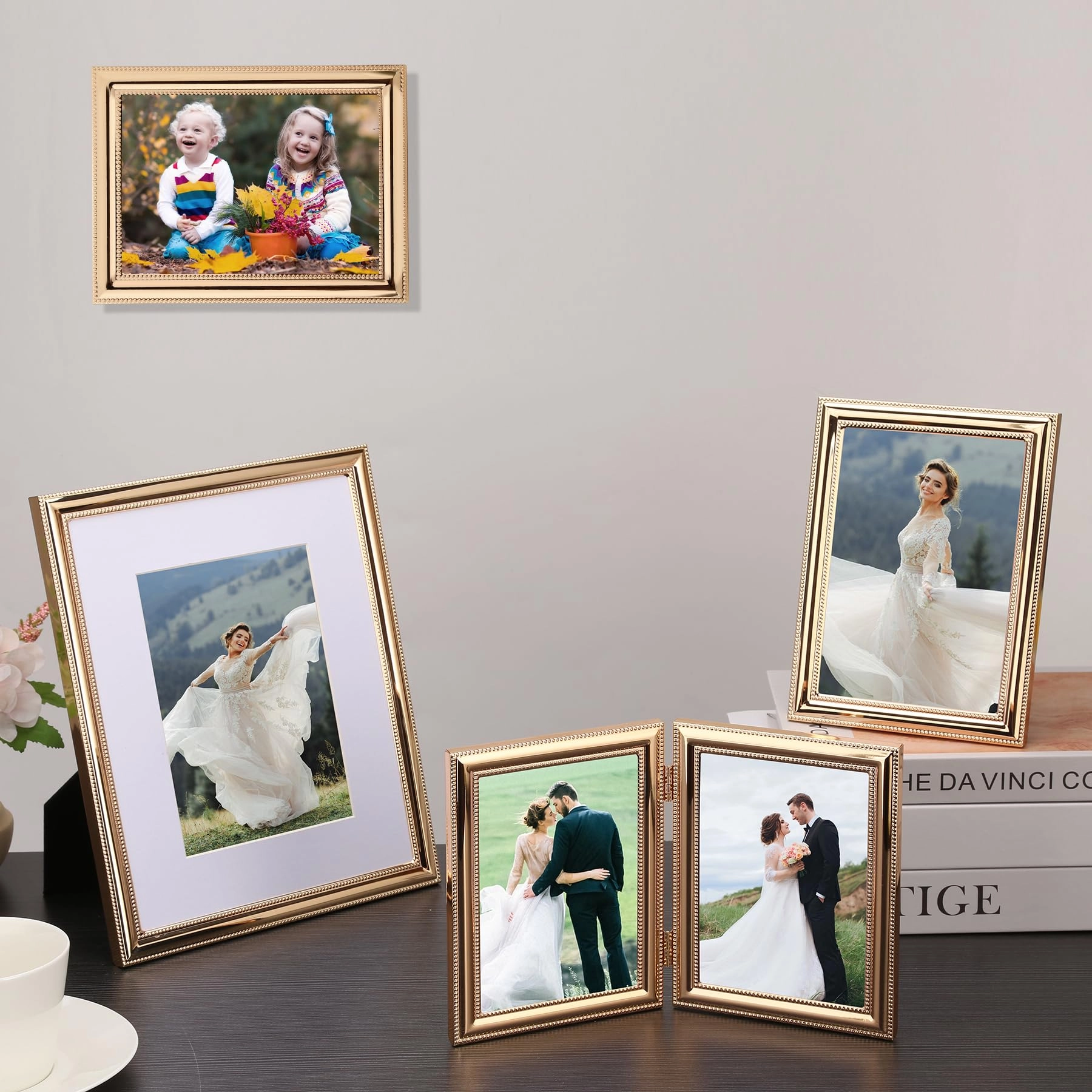 Hinged Double Photo Frame - 4x6'' 2