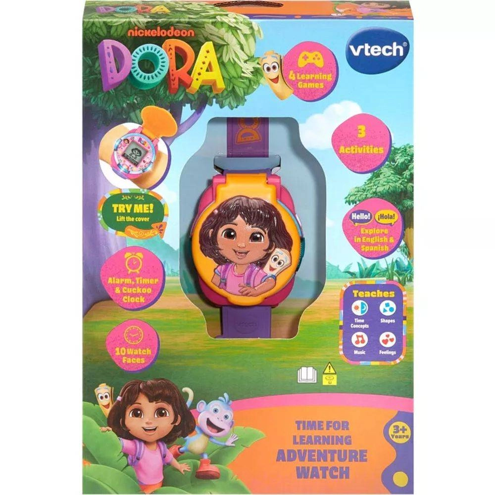 VTech Dora the Explorer Time for Learning Adventure Watch - 3 years+