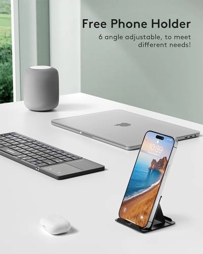 Foldable Bluetooth Keyboard with Touchpad - Wireless