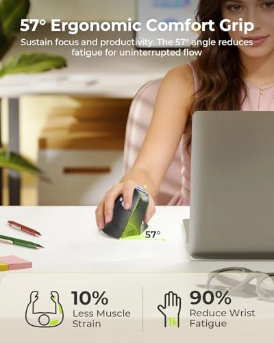 Ergonomic Vertical Mouse - Bluetooth, USB