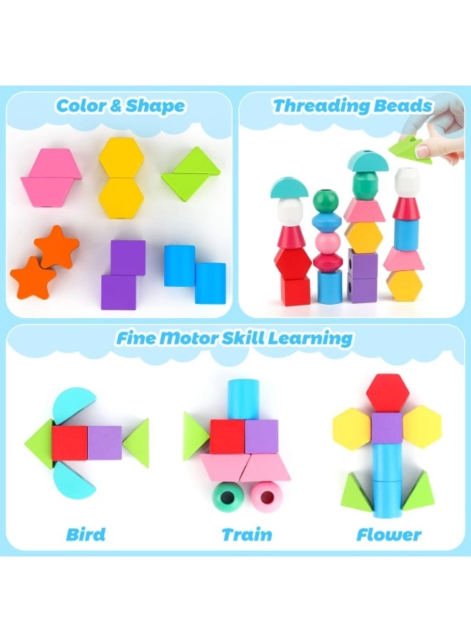 Wooden Beads Sequencing Toy - 3 4 5 Years