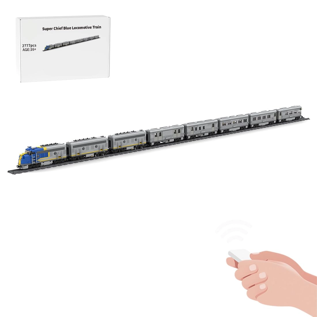 LootPop Santa Fe Super Chief Blue Locomotive - Model Kit (F32TU17L1877RMR) HO scale (1:87)
