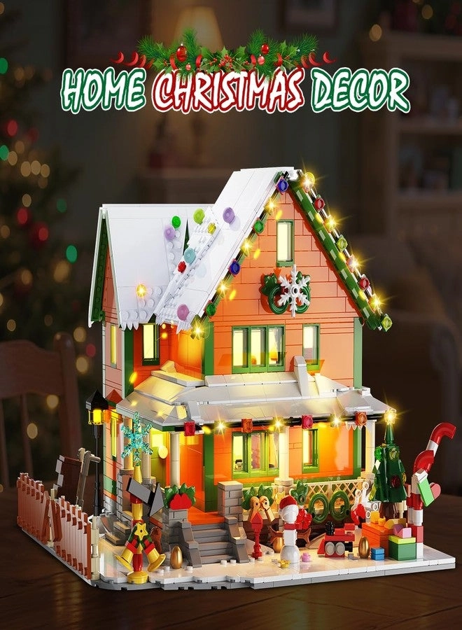 Christmas House Mini Building Set - Holiday Snow Village
