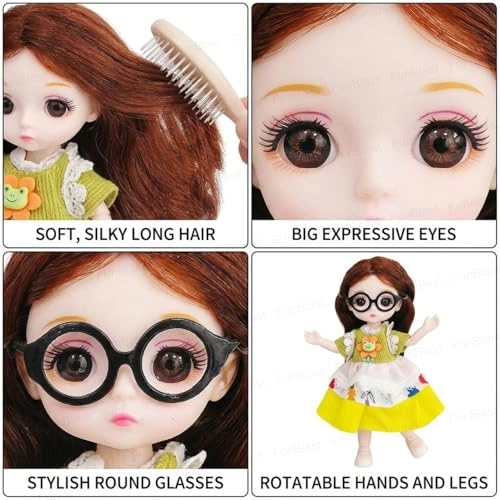 Fashion Doll - Long Hair Glasses Korean Ages 3+