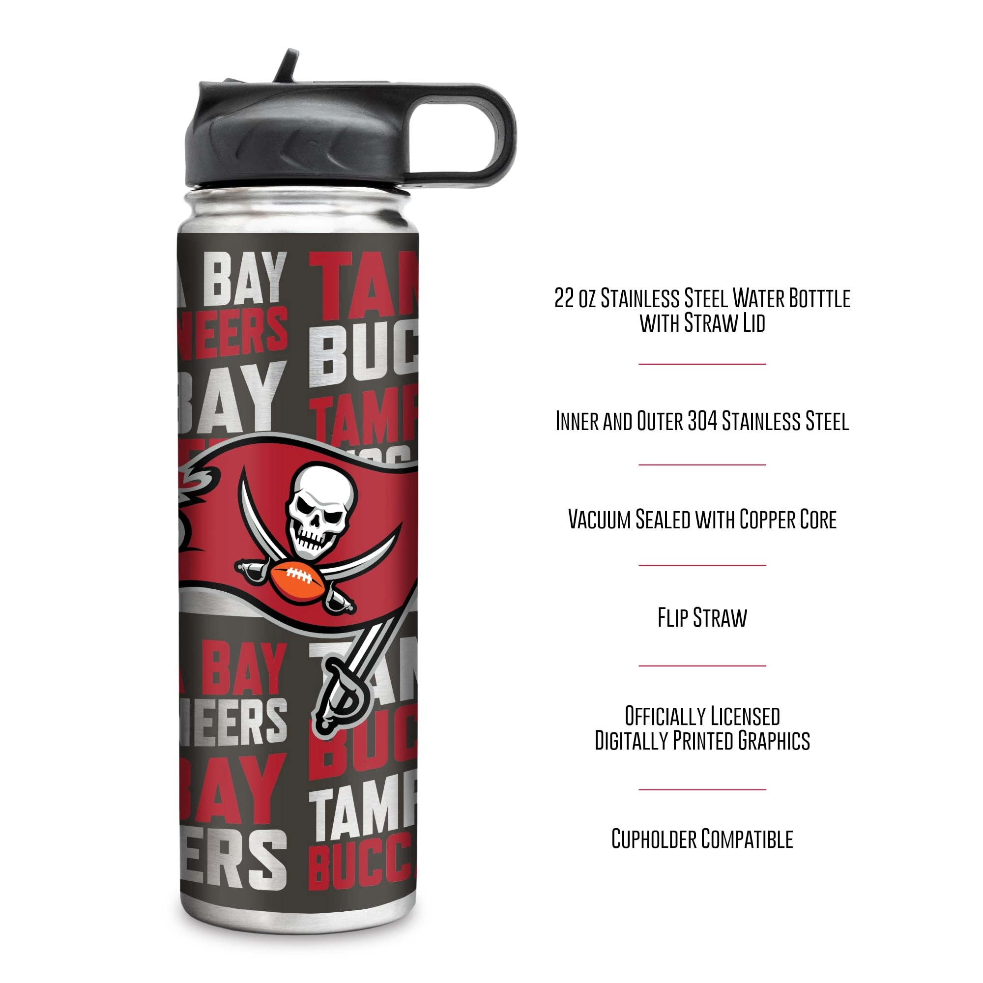 Stainless Steel NFL Football Tumbler - 650ml