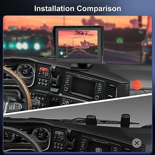 Reversing Camera - Night vision wired + Monitor - 4.3 Inch 1024 x 600