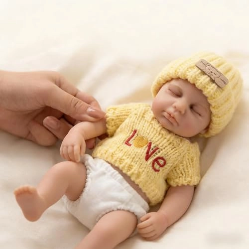 Reborn Baby Doll - 8 inch Full silicone Girl Ages 3+
