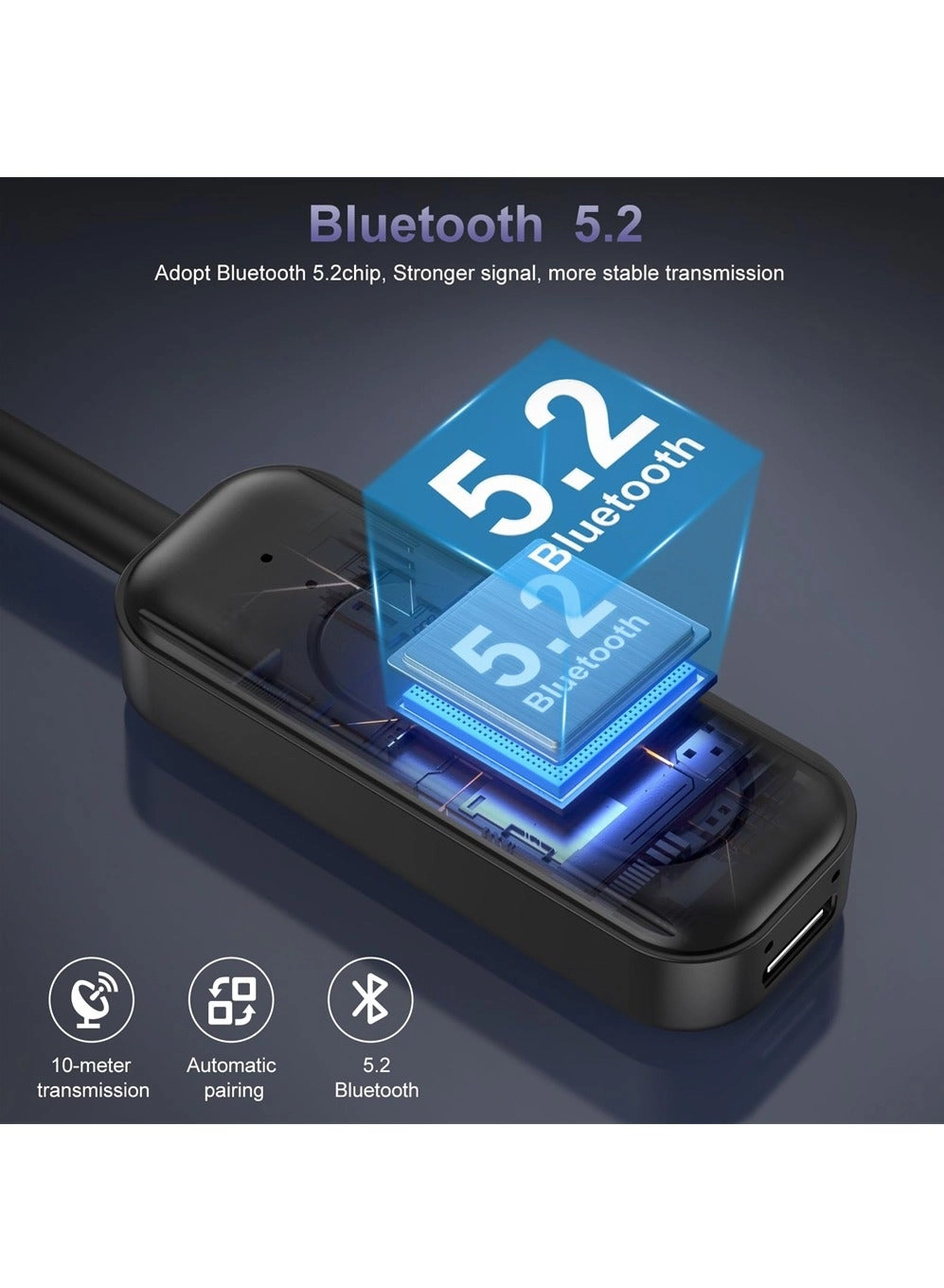 Bluetooth Adapter - 5.2+EDR USB/AUX USB 5V