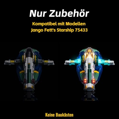 75433 Jango Fett's Starship - 20 lights USB Battery Powered