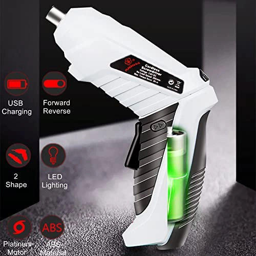USB Rechargeable Cordless Electric Screwdriver - 1300mAh